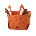panier rangement pliable coton bio animal mignon blanc moderne jouets enfants
