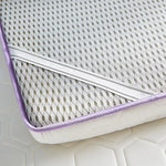 matelas mousse mémoire forme hexagonal moderne blanc violet 150x190cm 8cm