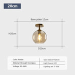 lampe suspension dorée transparente moderne minimaliste vis fixations led chambre salon