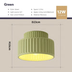 lampe moderne rouge beige blanc vert rayures verticales éclairage intérieur tricolore warm cool