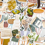 stickers decoratifs maison nordique feuilles plantes animaux geometriques pvc impermeable 14ansplus 10pc 30pc 50pc