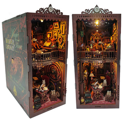 Kit serre-livres en bois lumineux orange