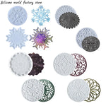 moules silicone motifs floraux flocons neige modernes decoratifs artisanat decoration intérieure
