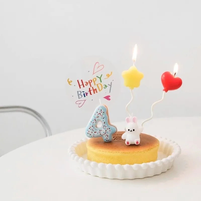 bougies numériques anniversaire formes chiffres couleurs glacées décoratives thème fêtes opaques