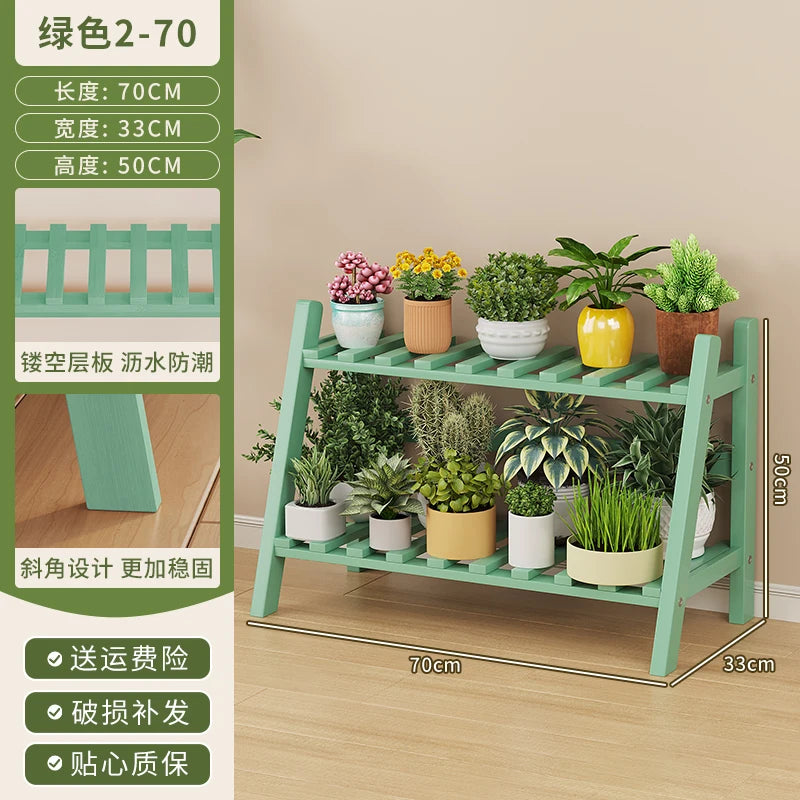 étagère moderne multi niveaux bois naturel pots plantes balcon salon minimalistestyle