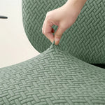 housse chaise tissu jacquard élasthanne polyester moderne gris vert bleu beige noir