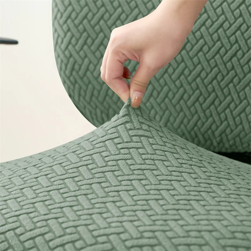 housse chaise tissu jacquard élasthanne polyester moderne gris vert bleu beige noir