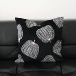 coussin brodé pommes noir blanc housses d'oreiller polyester moderne décoration intérieure 45x45cm 30x50cm voiture