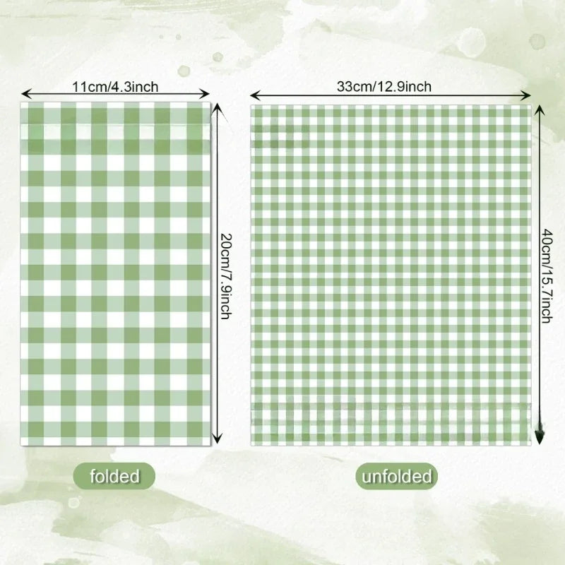 Set de table papier vert déco table