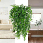 plantes artificielles feuilles vertes vigne moderne décoration murale extérieur accrochées 85cm