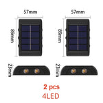 lumière solaire murale led led noir moderne minimaliste étancheextérieur