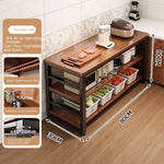 meuble cuisine multifonctionnel bois naturel blanc moderne rangement panier couteau planche découpe micro onde