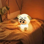 lampe table cartoon visage animé yeux sourire blanc protection yeux chambre étudiant cadeau anniversaire