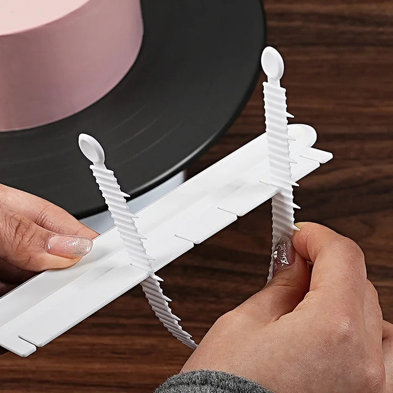 outil décoration gâteau blanc dentelé pratique mesure cuisson Sugarcraft graduée gâteau pâtisserie artculinaire