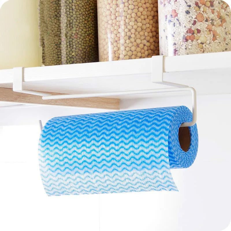 porte rouleau papier porte serviettes support fer blanc noir crochet cuisine salle bain minimaliste