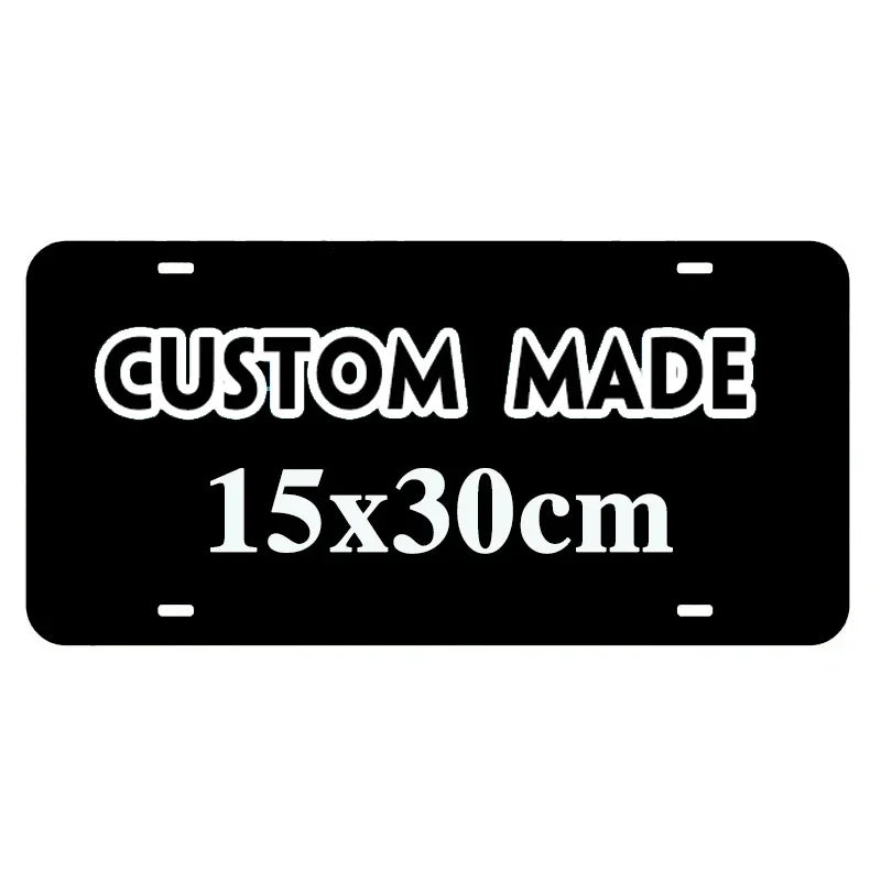 plaque métallique personnalisable noir texte blanc fond uni minimaliste 14x20cm 20x30cm 30x40cm
