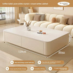 table basse moderne marbre gris blanc tiroirs coussins salon meubles decoration