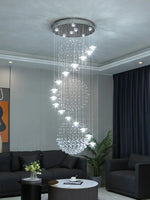 Suspension lumineuse moderne cristal transparente salon chambre étude 2000 82000 flux lumineux