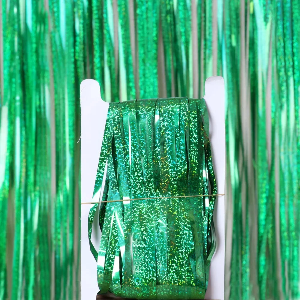 rideau pailleté bleu violet vert rouge or festif clips blancs anniversaire mariage fête