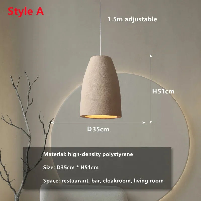 suspension lampes modernes polymère beige texture granulée opaques