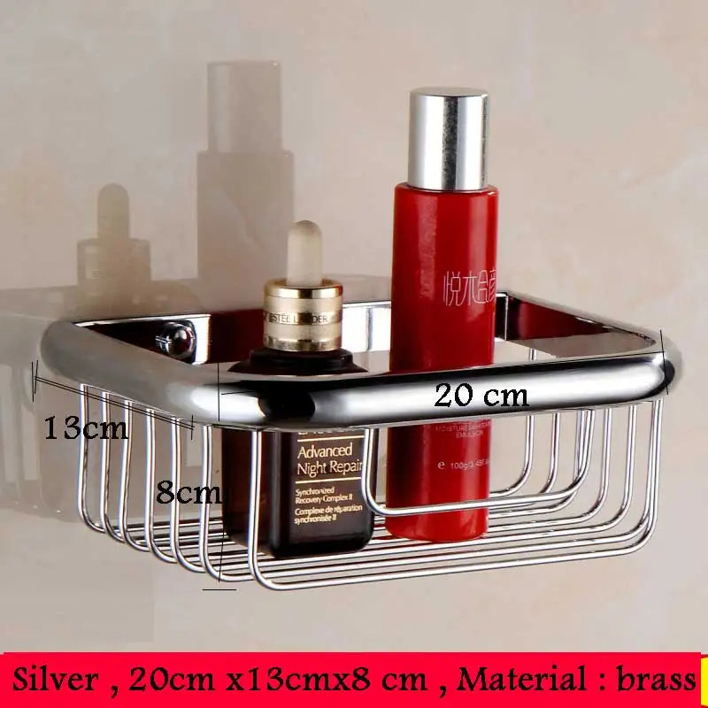 panier mural chrome bronze doré fileté moderne vis fixations