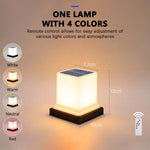 lampe solaire led moderne ip65 étanche télécommande noir blanc abs