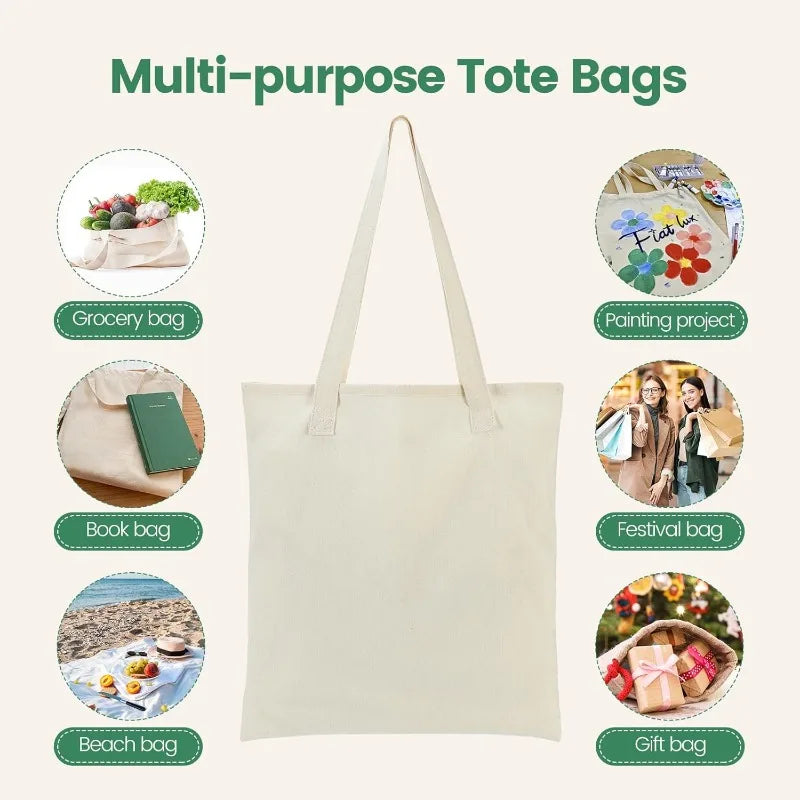 sac main uni toile beige clair classique sans fermeture éclair poignées affaires durable réutilisable