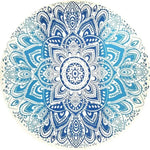serviette plage ronde motif mandala boho chic coton polyester décorative grande plage été