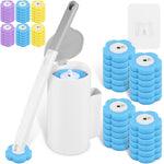 brosse toilette rechange blanche bleue violet jaune moderne kit nettoyage salle bain