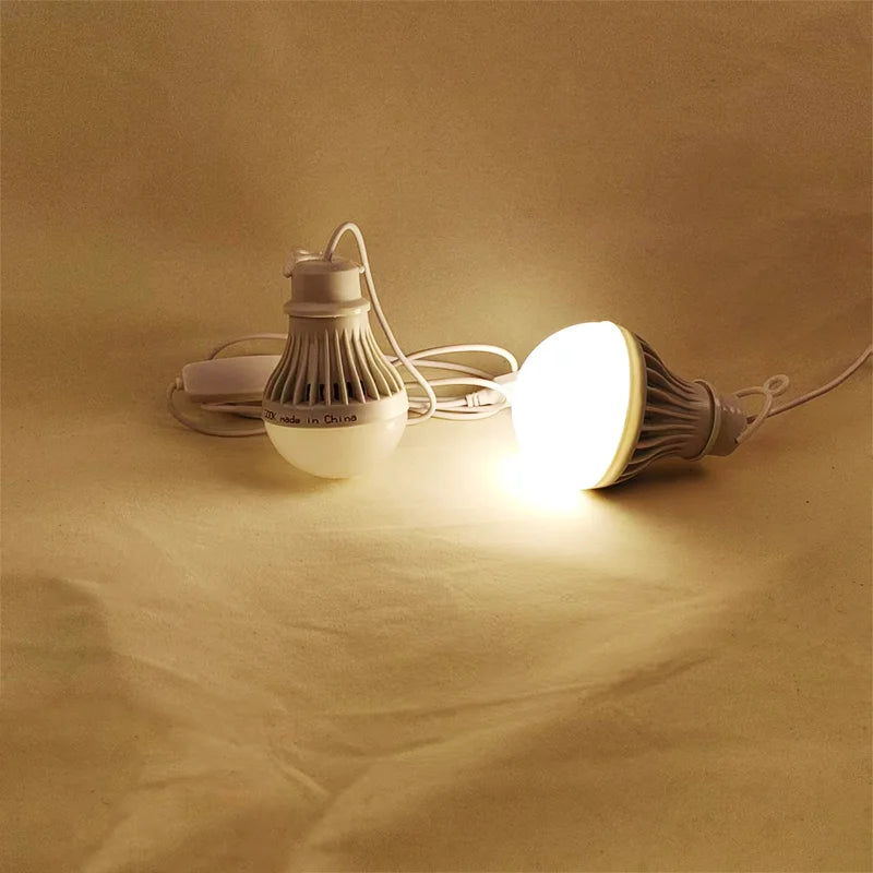 ampoule led blanc portable tri couleur usb rechargeable camping travail barbecue pêche urgence moderne