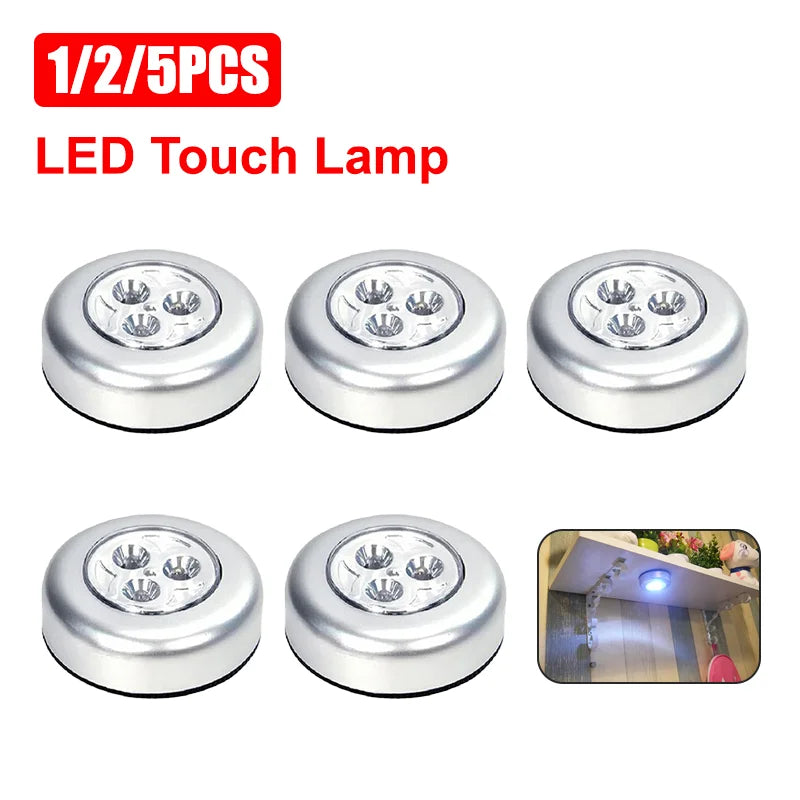 veilleuse led tactile sans fil batterie sèche piles aaa lampe lecture moderne argentée noire