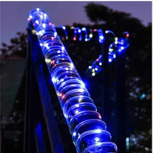 guirlande lumineuse solaire 20m violet multicolore halloween noël moderne transparenteextérieur led