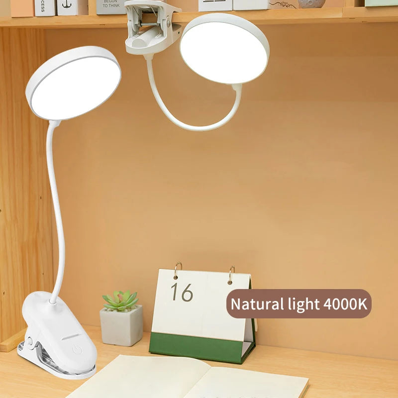 lampe led portable couleurs protection yeux pinces moderne rechargeable USB