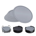 sous verres silicone noir gris moderne respectueux environnement tasses verre bière