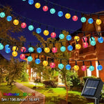guirlande lumineuse solaire translucides multicolore violet rouge vert bleu jaune blanc chaud clips modernes