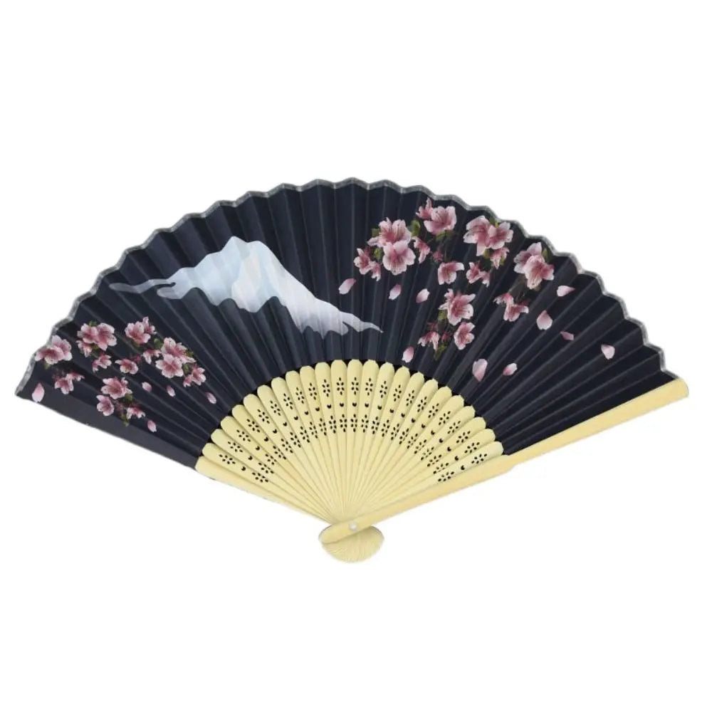 éventails pliants traditionnels japonais paysages fleurs calligraphie bleu beige rouge