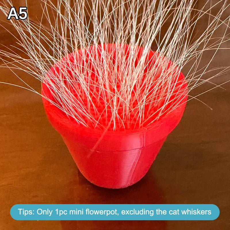 collecteur poils moustaches animaux compagnie pot fleurs support chat décoration collection moderne perforé