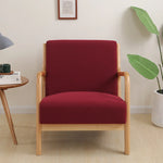 housse fauteuil moderne tissu carreaux beige rouge gris extensible polyester lavable echangetable