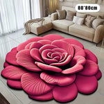 tapis bain doux motif rose 3d fleurs modernes antidérapant absorbant salle d'eau