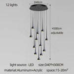 suspension lumineuse argentée gouttes pluie contemporaine fil 2000 82000 lumens chambre salon étude