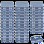 boîtes rangement transparentes clips fermeture poignées bijoux accessoires bricolage modernes pratiques