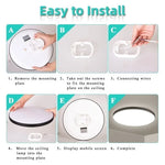 plafonnier led moderne blanc ip65 waterproof éclairage quotidien minimaliste fixations 220v