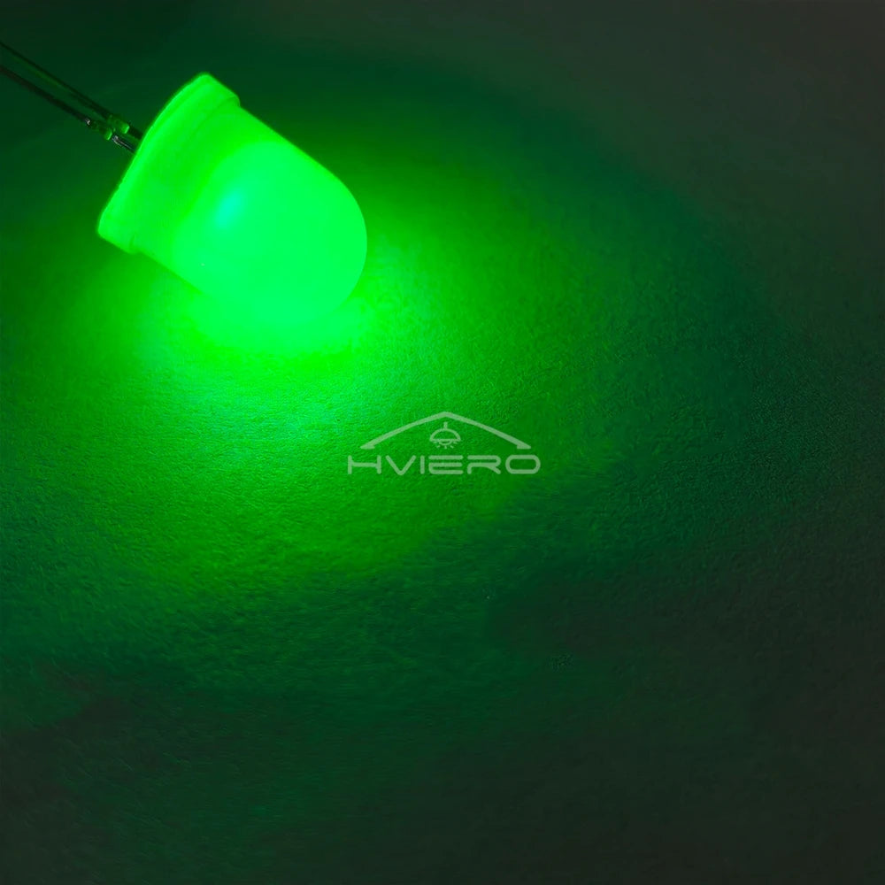 diodes led 10mm bleu vert rouge blanc chaud jaune diffuses ultra lumineuses decoration commercial