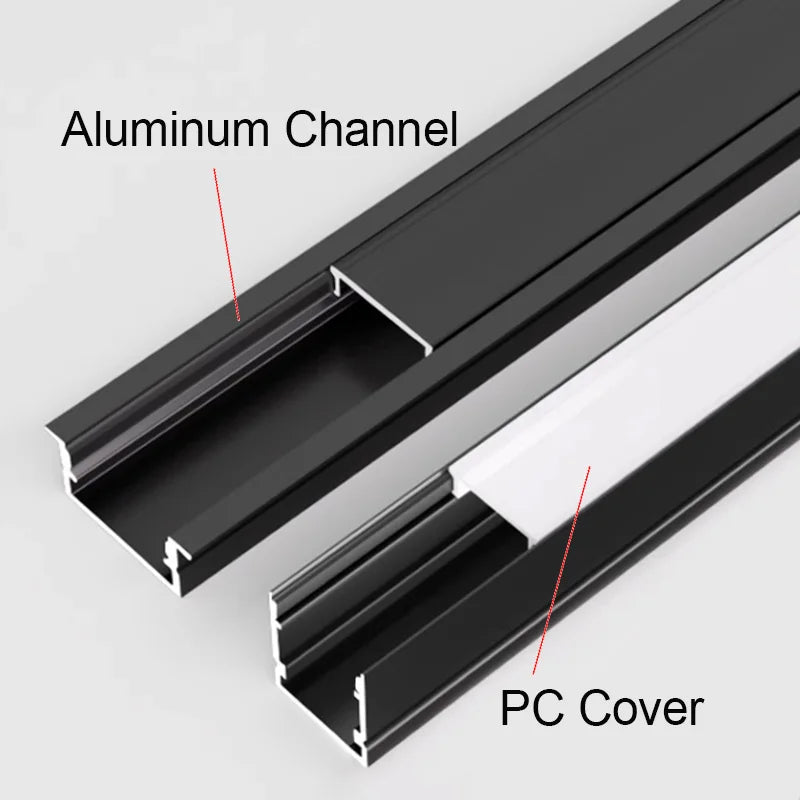 Profil LED aluminium 0.5m éclairage linéaire