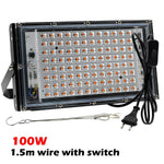 lampe croissance led full spectrum 50w 100w 200w 300w noir clips moderne