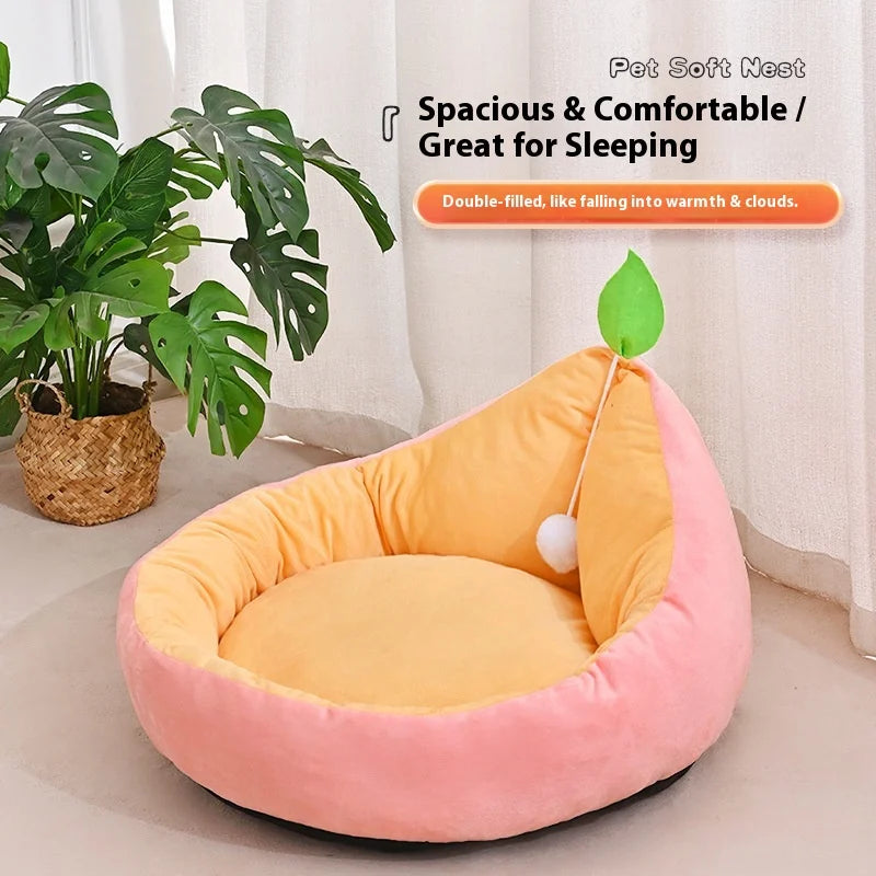 lit animal orange vert pastel velours doux moderne confortable peluche coussin doux base solide