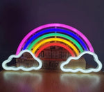 décoration murale néon arc ciel nuages moderne veilleuse USB LED colorée chambre festive
