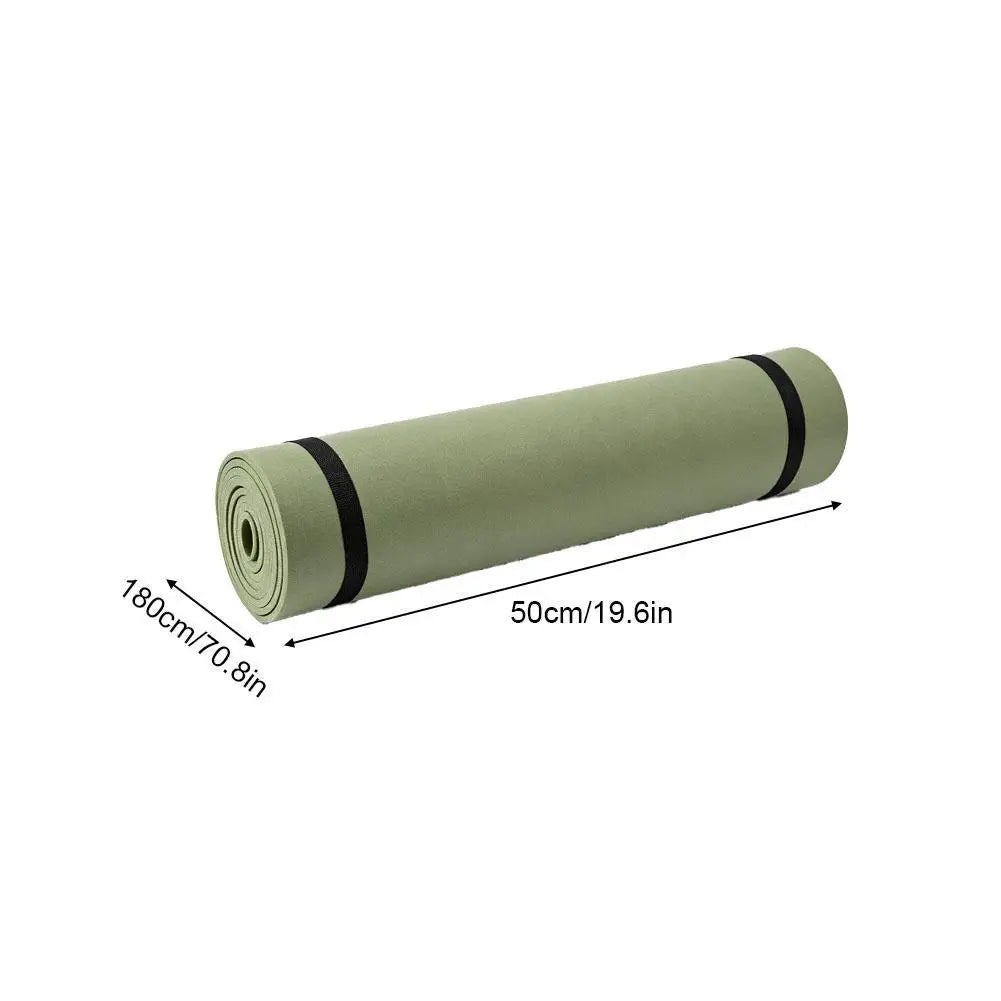 tapis yoga antidérapant eva vert olive orange gris sportif contemporain 180cm 50cm étirements fitness
