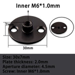 plaque fixation industrielle moderne noir argenté plate lisse m10 m8 m6