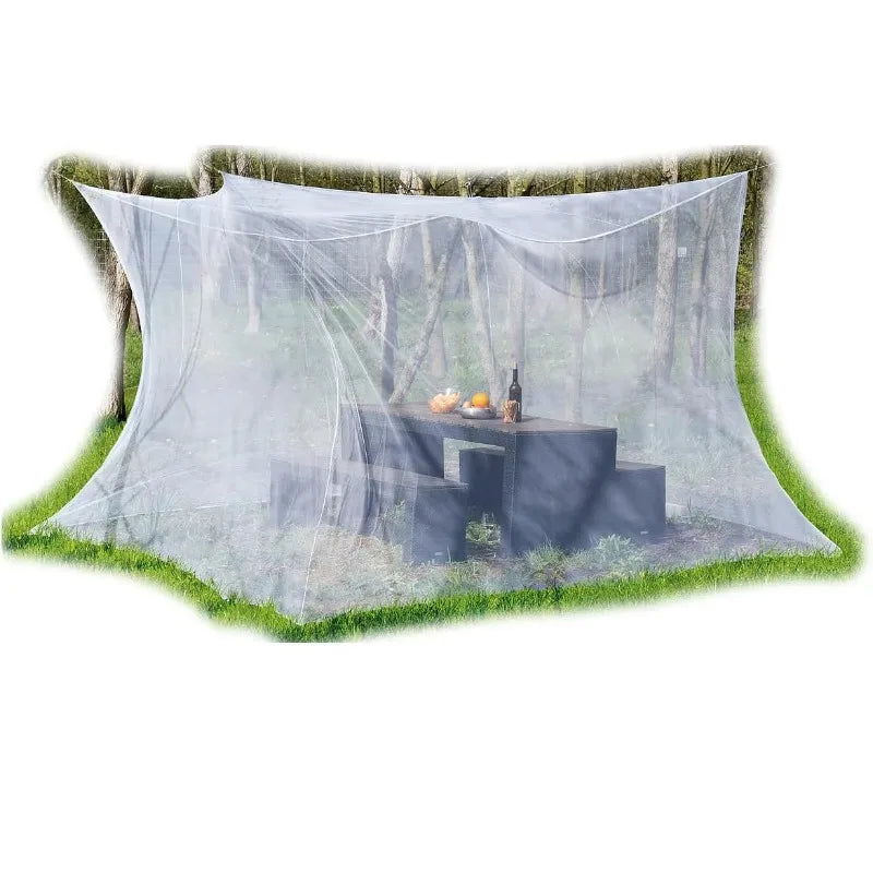 filet anti moustiques portable noir blanc maille fine hexagonale extérieur camping patio moderne fonctionnel